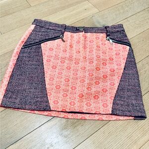 Rebecca Minkoff Pink and Purple Vintage Miniskirt. Size 4